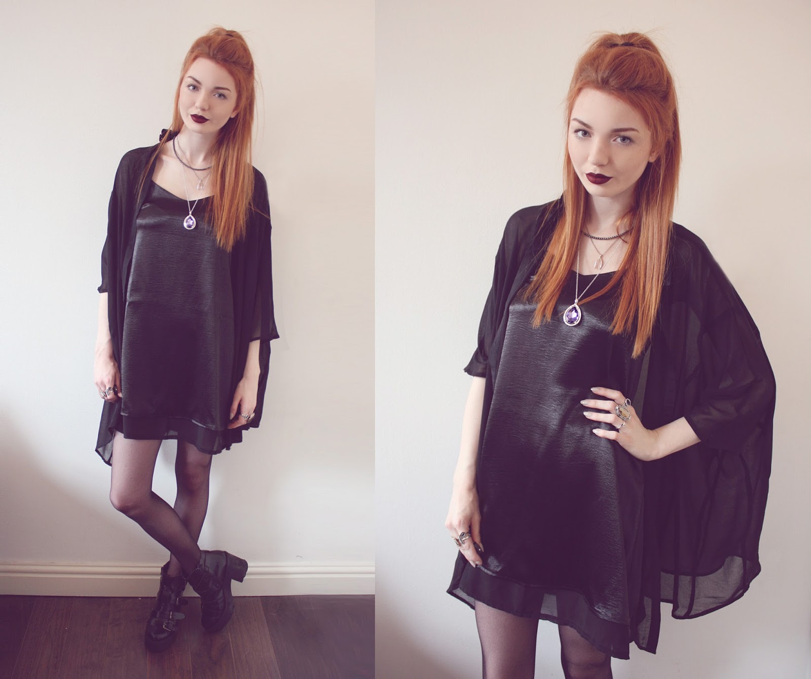Outfit Of The Night | Black Slip Dress