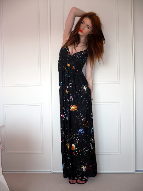 Galaxy print dress @ AX Paris