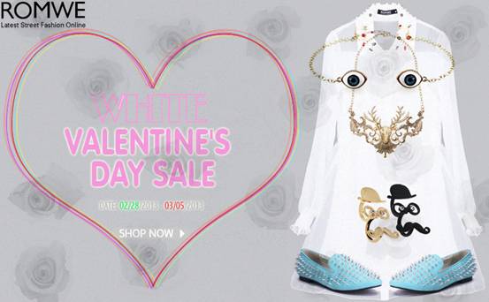 Romwe White Valentine’s Sale