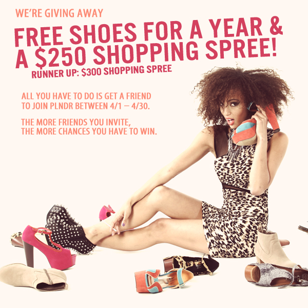 Win free shoes for a year with PLNDR!