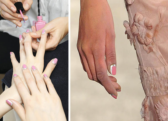 Chanel inspired nail art.
