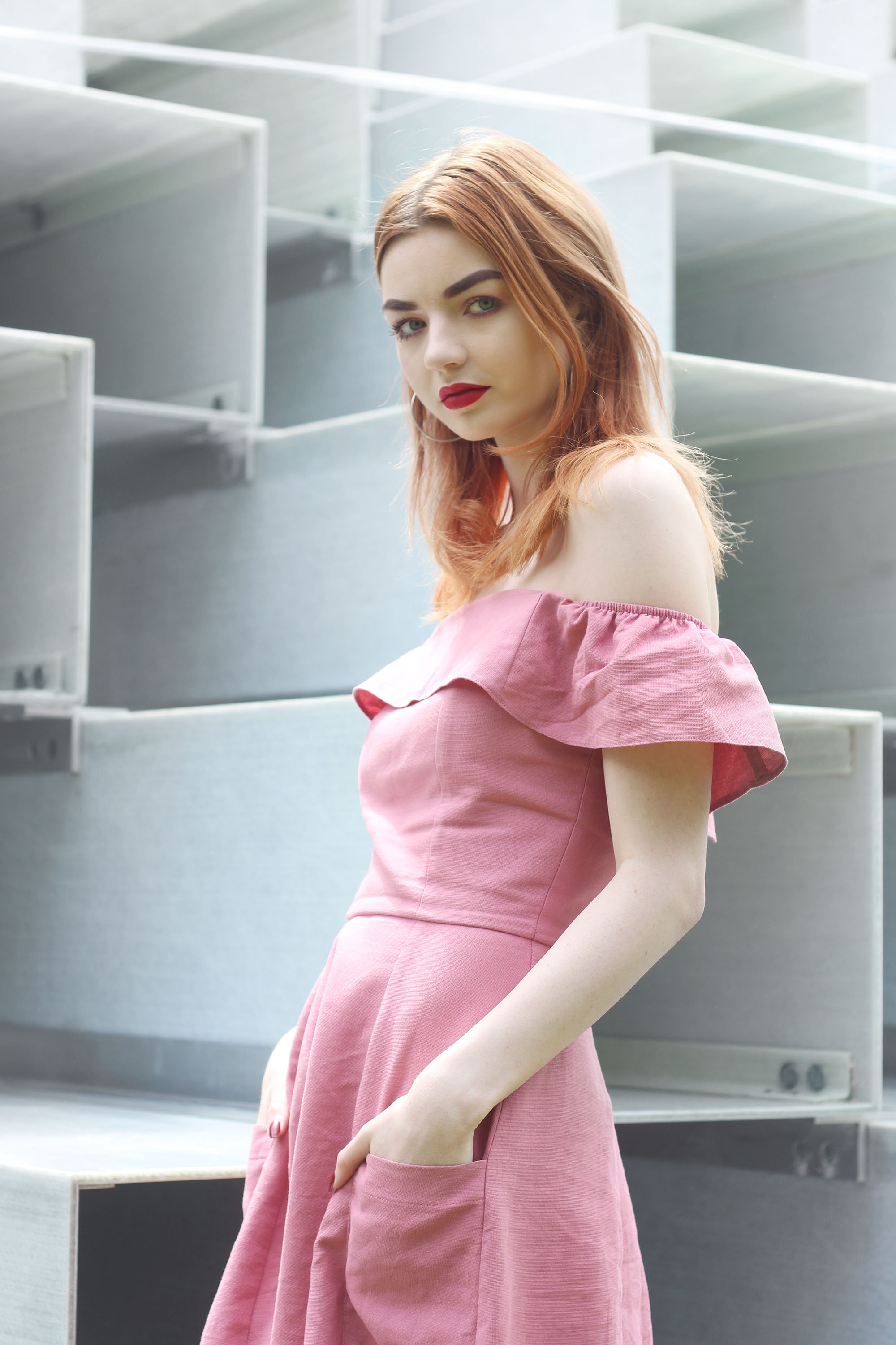pink-bardot-dress
