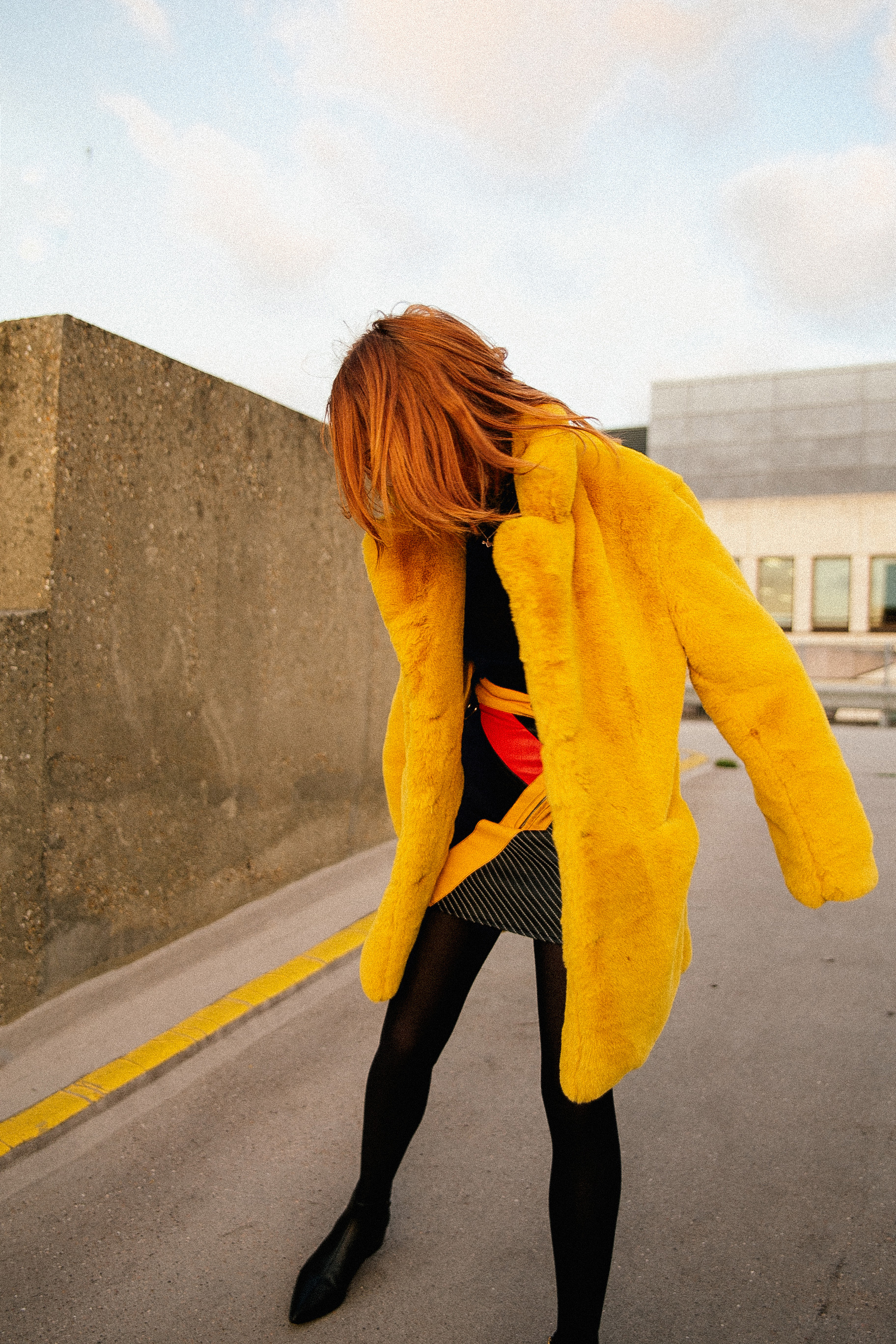 yellow-faux-fur-coat